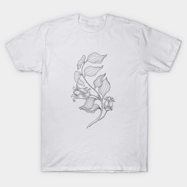 Sprig of rose T-Shirt by norakamuy